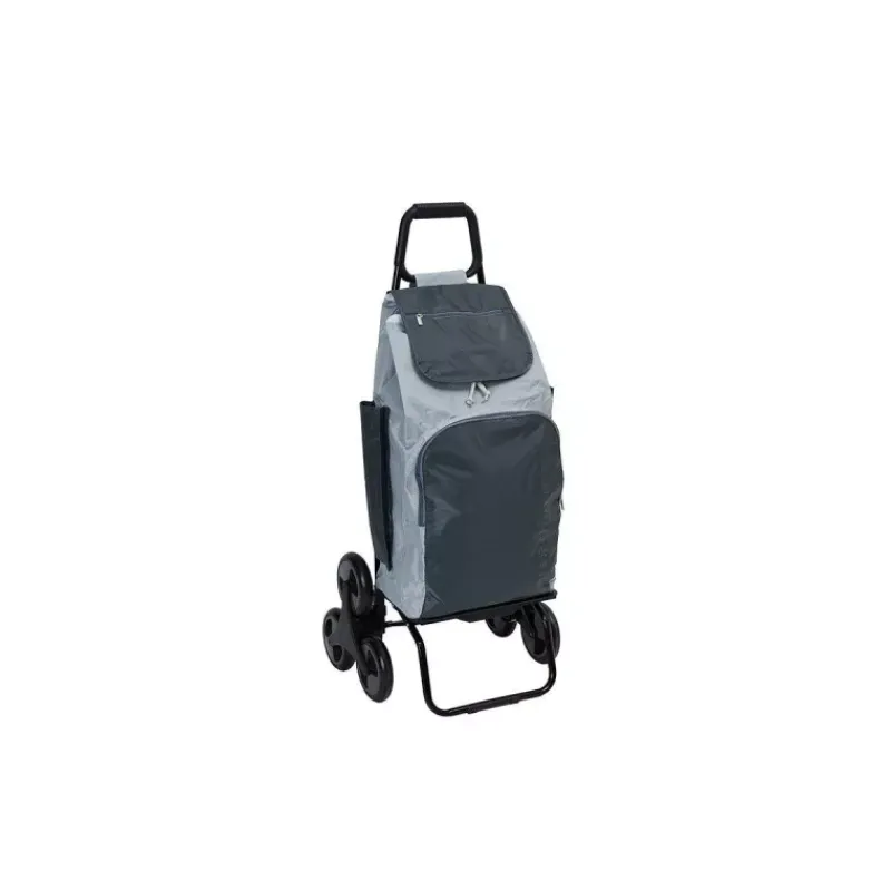 Poussettes De Marché-SIDEBAG BUGGY Poussette de marché Chariot de courses 6 roues Gris