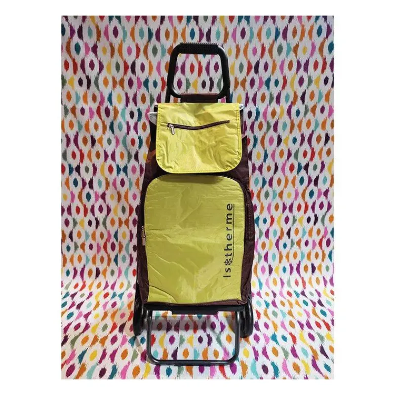 Poussettes De Marché-SIDEBAG BUGGY Poussette de marché Chariot de courses 6 roues Marron Vert