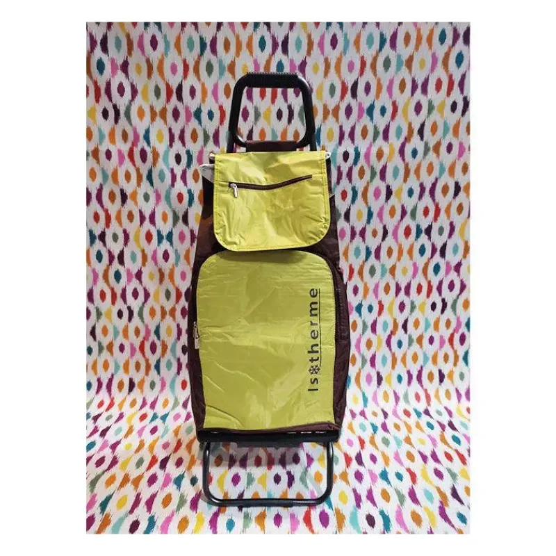 Poussettes De Marché-SIDEBAG BUGGY Poussette de marché Chariot de courses 2 roues Marron Vert