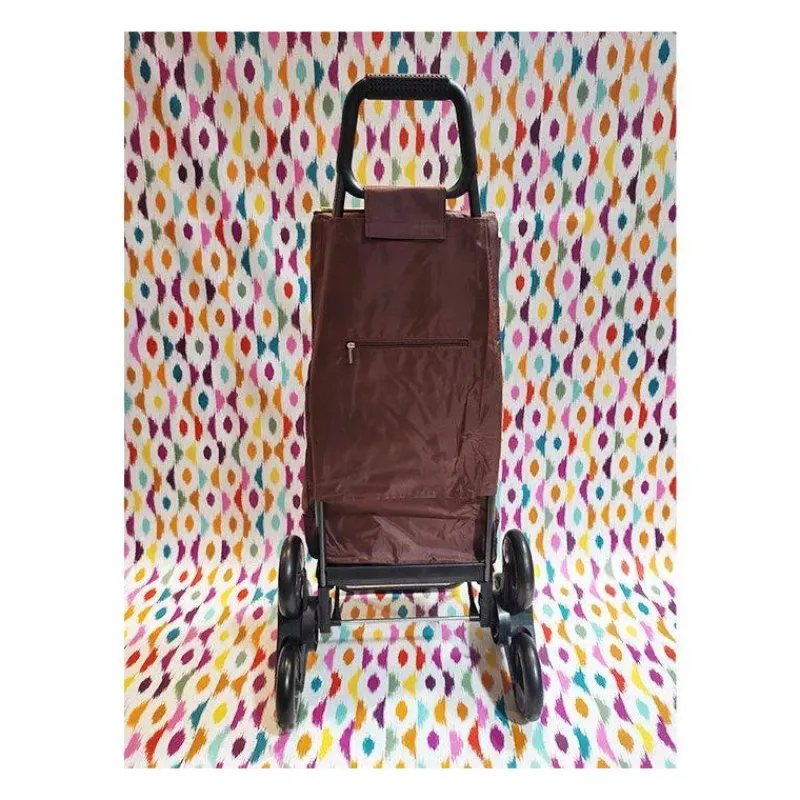 Poussettes De Marché-SIDEBAG BUGGY Poussette de marché Chariot de courses 6 roues Marron Vert