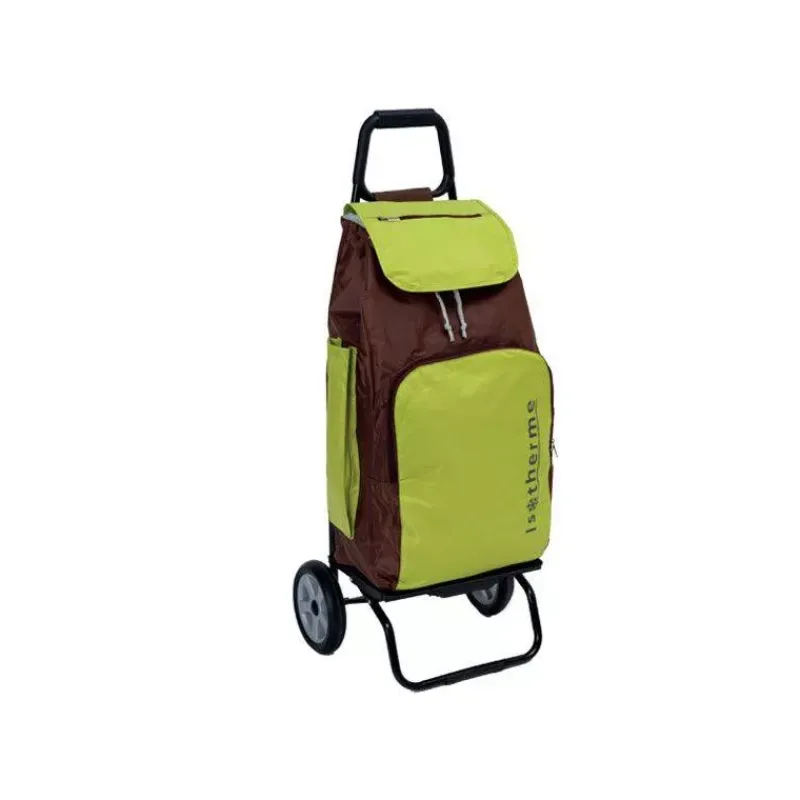 Poussettes De Marché-SIDEBAG BUGGY Poussette de marché Chariot de courses 2 roues Marron Vert