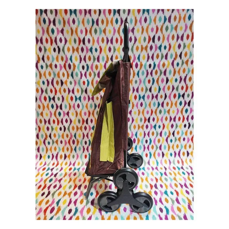 Poussettes De Marché-SIDEBAG BUGGY Poussette de marché Chariot de courses 6 roues Marron Vert