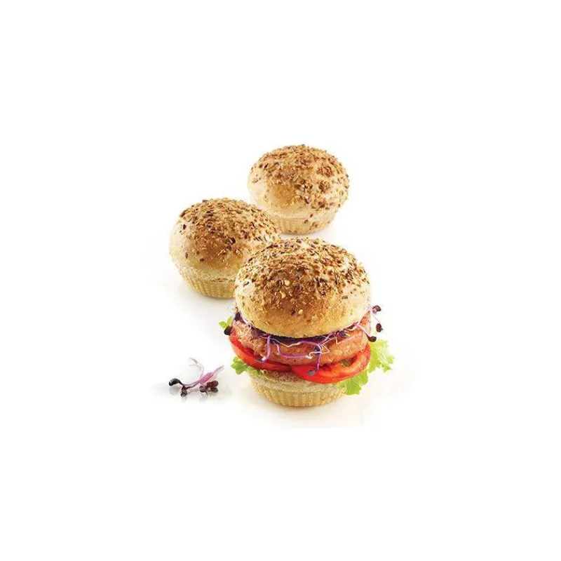 Moules Silikomart | Moules À Gâteaux Silicone-SilikoMart BURGER BREAD Moule 6 pains Hamburger en silicone SC