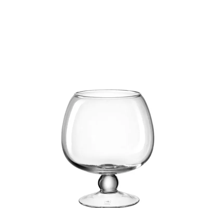 Vases-LEONARDO CALDO Bougeoir Coupe Haute Balle Photophore en Verre sur Pied SC