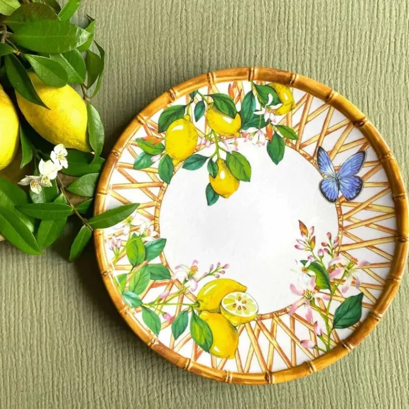 Vaisselle Incassable-Les Jardins de la Comtesse CAPRI assiette plate en mélamine D28 cm