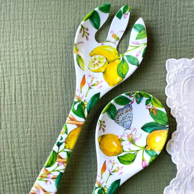 Vaisselle Incassable-Les Jardins de la Comtesse CAPRI couverts à salade en mélamine