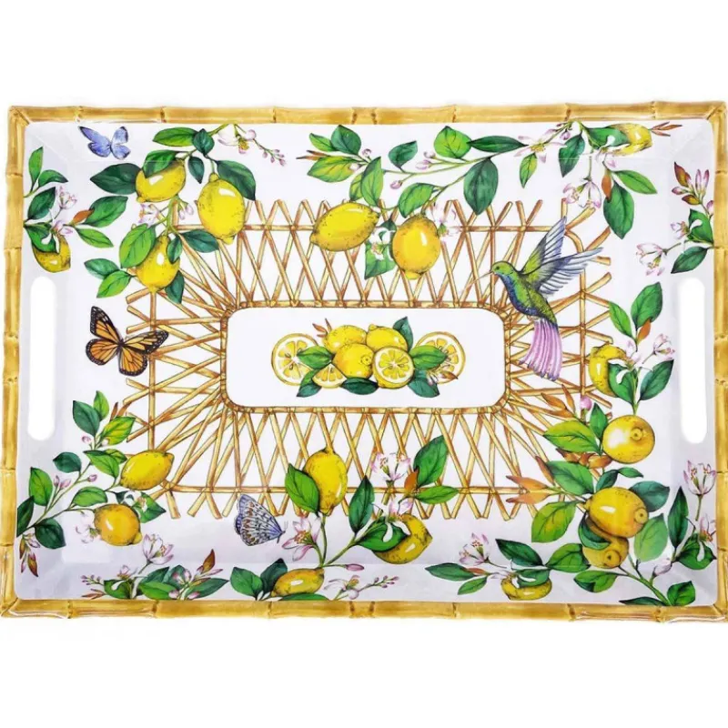 Plateaux Mélamine-Les Jardins de la Comtesse CAPRI grand plateau en mélamine 50x36 cm