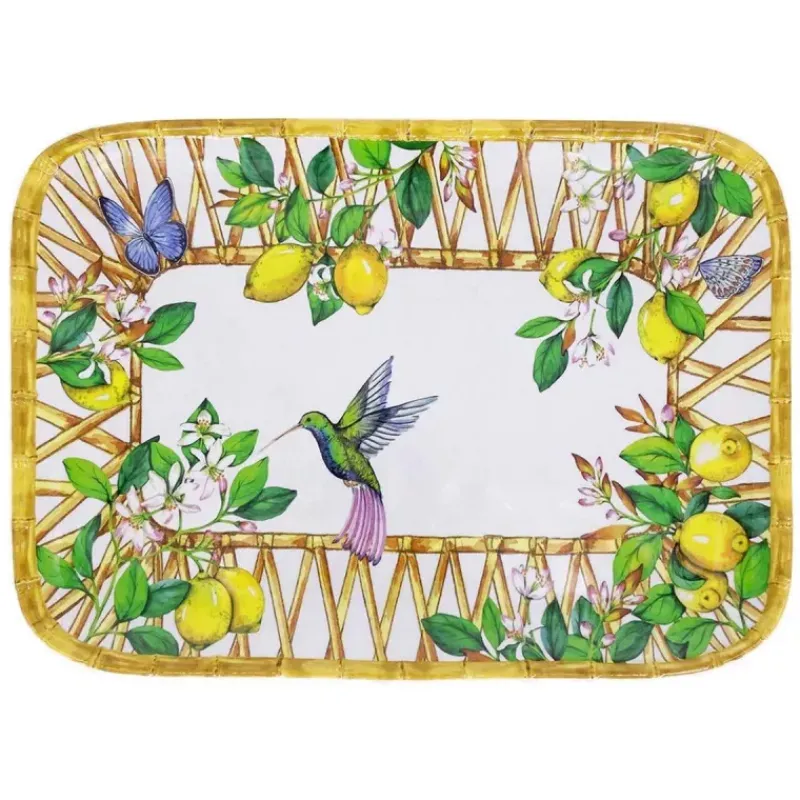 Plateaux Mélamine-Les Jardins de la Comtesse CAPRI plateau rectangulaire en mélamine 45x32 cm