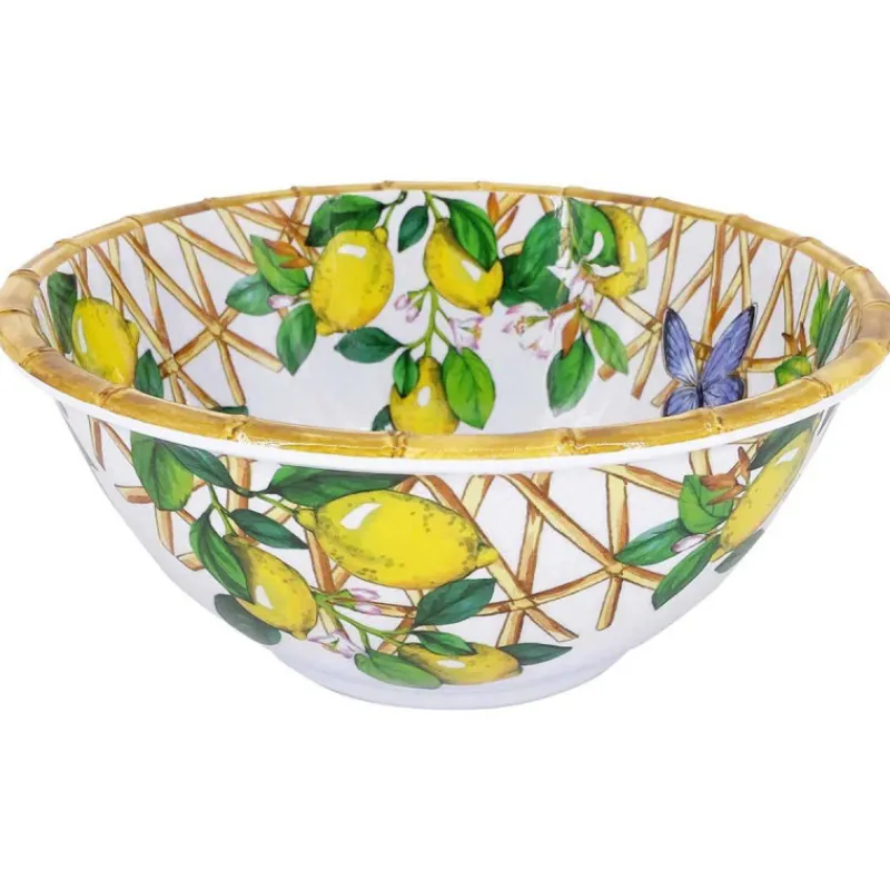 Vaisselle Incassable-Les Jardins de la Comtesse CAPRI saladier profond en mélamine D25 cm 3L