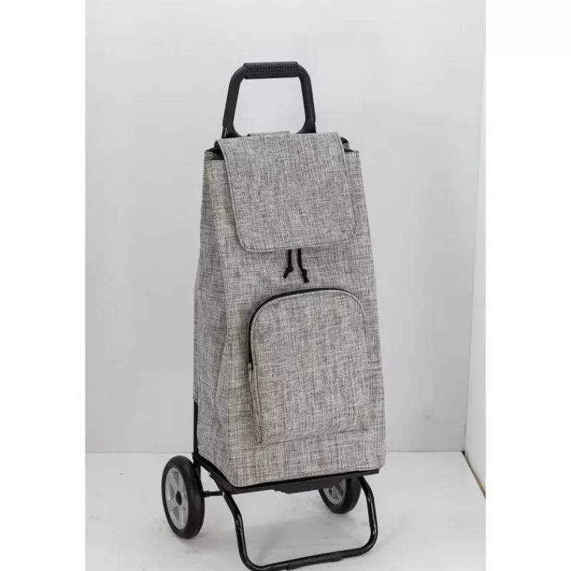 Poussettes De Marché-SIDEBAG CARLUX Multipoche Chiné Gris Poussette de marché Chariot de courses 2 roues