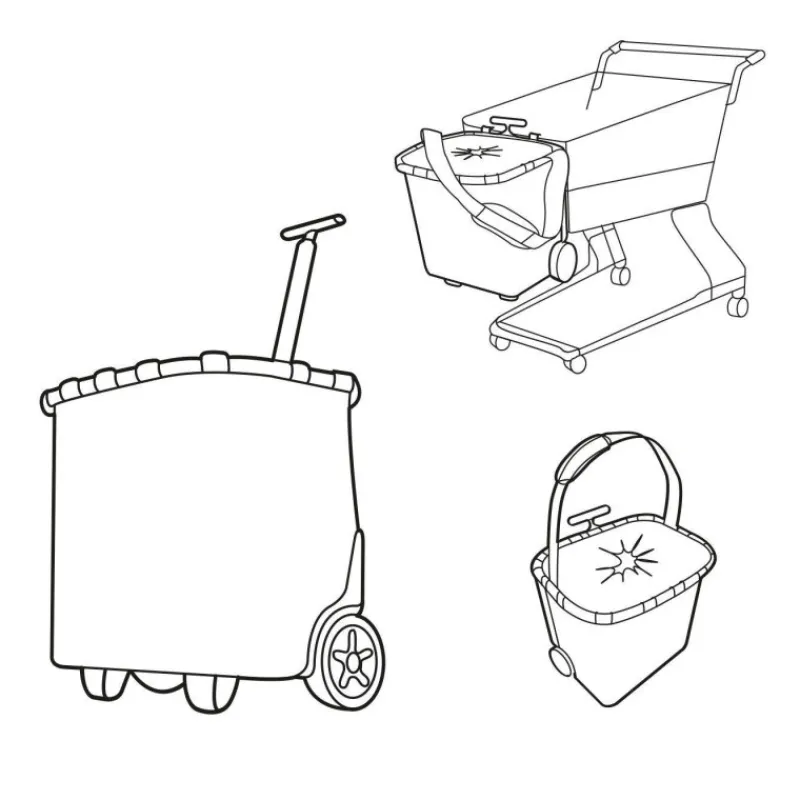 Poussettes De Marché-reisenthel CARRYCRUISER Chariot de courses Frame Twist Silver Gris SC