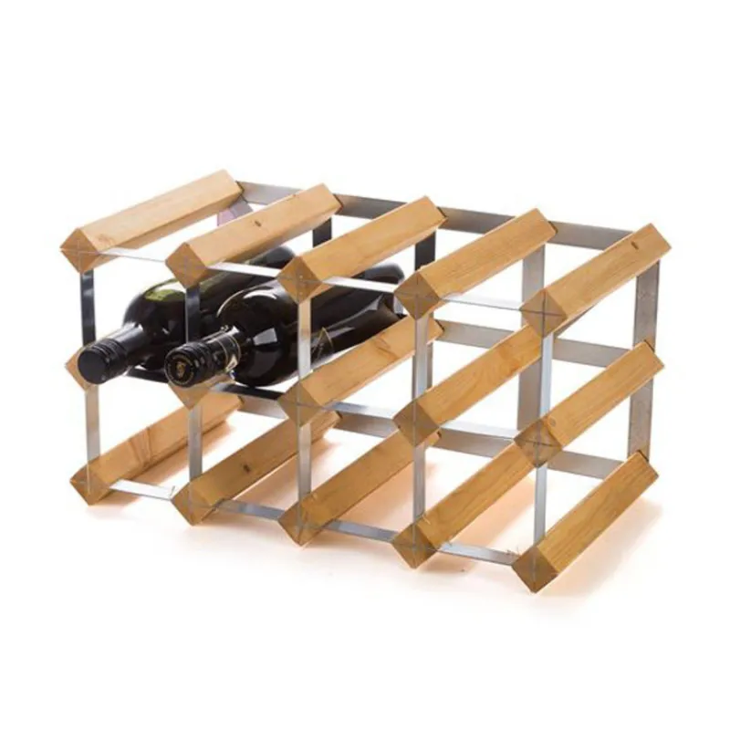 Range Bouteilles-La Casserolerie Casier à vin rangement pour 12 bouteilles traditionnel Wine Rack Co Chêne Clair