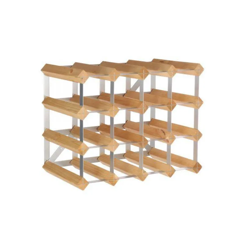 Range Bouteilles-La Casserolerie Casier à vin rangement pour 16 bouteilles traditionnel Wine Rack Co Chêne Clair