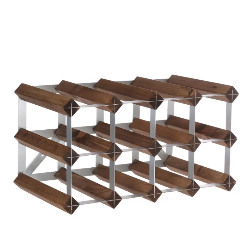 Range Bouteilles-La Casserolerie Casier à vin rangement pour 12 bouteilles traditionnel Wine Rack Co Chêne Foncé