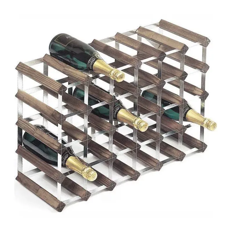 Range Bouteilles-La Casserolerie Casier à vin rangement pour 30 bouteilles traditionnel Wine Rack Co Chêne Foncé
