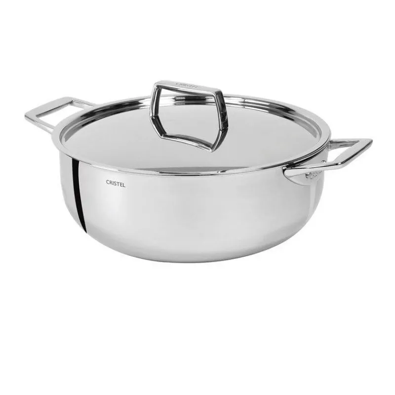 Faitouts-CRISTEL Castel´Pro Faitout Inox avec couvercle D24