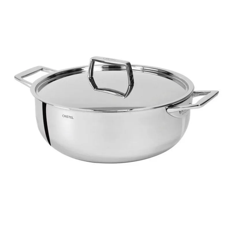 Faitouts-CRISTEL Castel´Pro Faitout Inox avec couvercle D28
