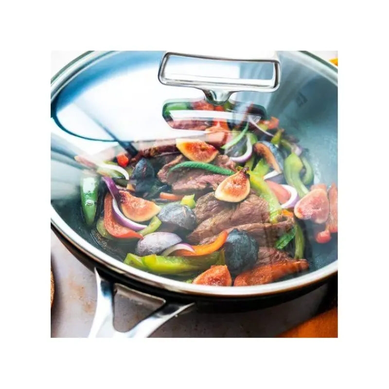 Sauteuses Revêtements Anti-adhérents-CRISTEL Castel´Pro Sauteuse Aluminium Revêtue Couvercle verre Exceliss + D24