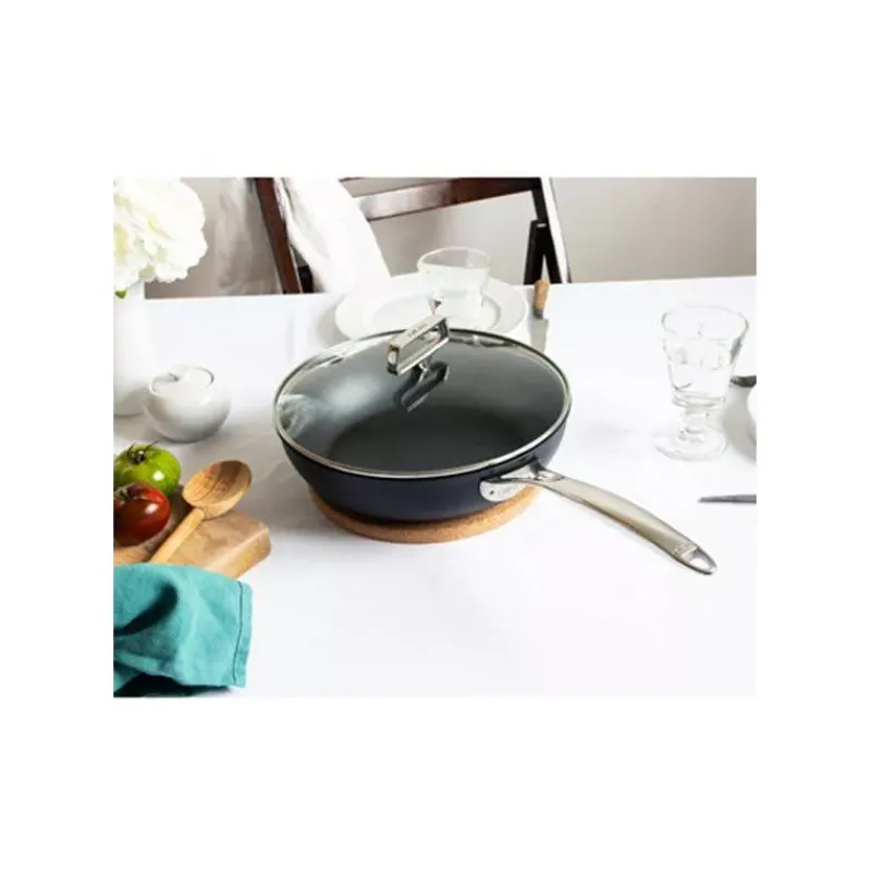 Sauteuses Revêtements Anti-adhérents-CRISTEL Castel´Pro Sauteuse Aluminium Revêtue Couvercle verre Exceliss + D28