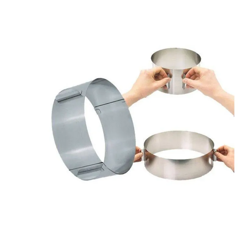 Cercles Et Cadres Extensibles-KUCHENPROFI Cercle Patisserie Extensible Inox