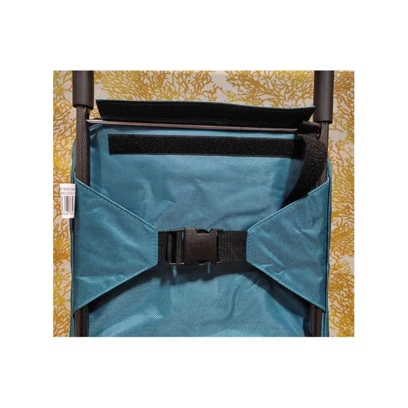 Poussettes De Marché | Chariots Et Paniers Isothermes-SIDEBAG Chariot double MODULO Poussette de marché de courses 2 roues Bleu canard