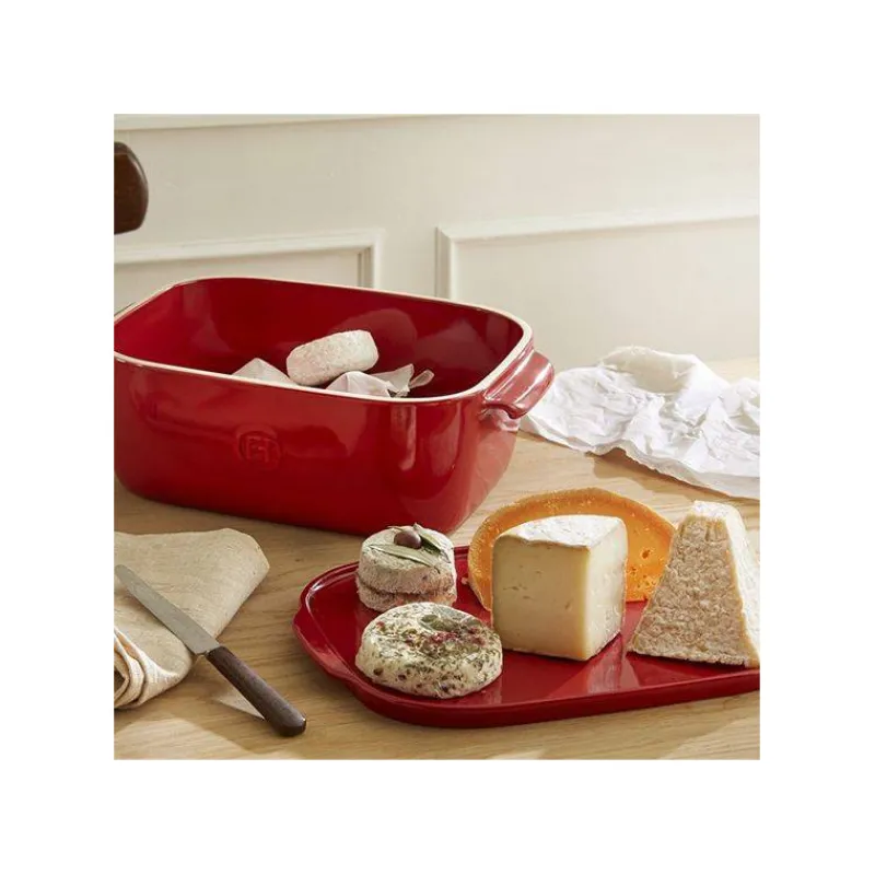 Boites À Fromage | Plats À Fromage-Emile HENRY Cheese Box Boîte à fromage rectangulaire avec plateau Céramique Argile