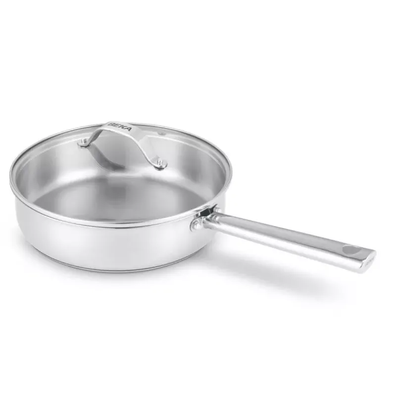 Sauteuses En Inox-BEKA CICLA Sauteuse inox avec couvercle verre D24