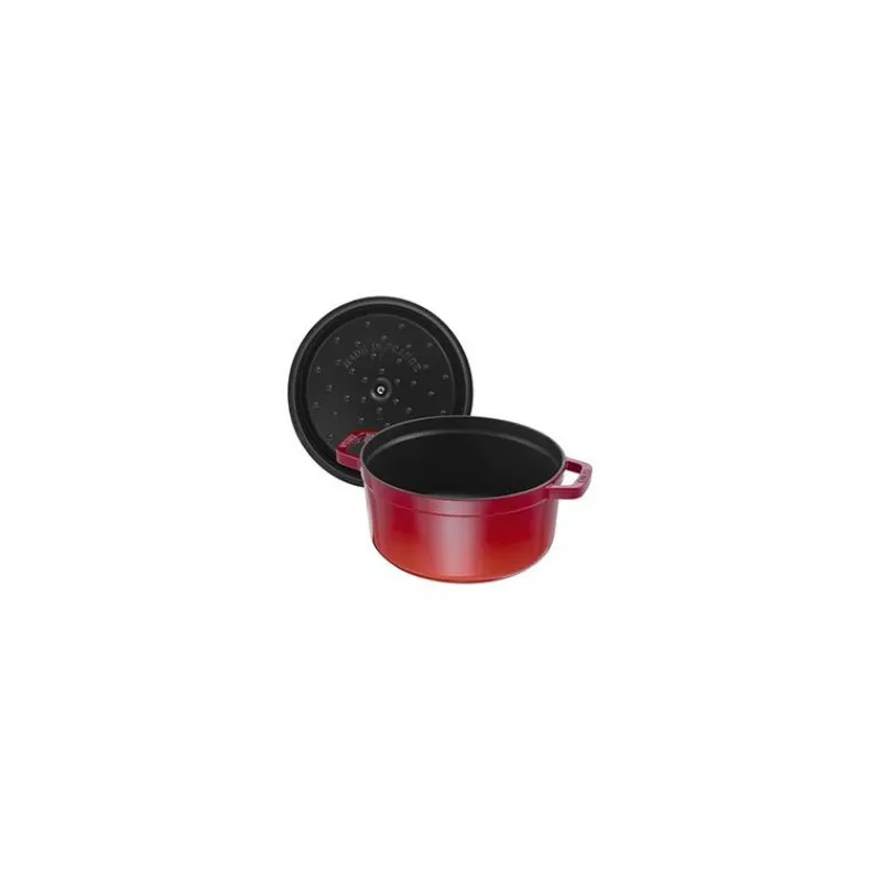 Cocottes Staub | Cocottes En Fonte Traditionnelle-STAUB Cocotte en fonte Emaillée Ronde ROUGE CERISE D26 5.25 L