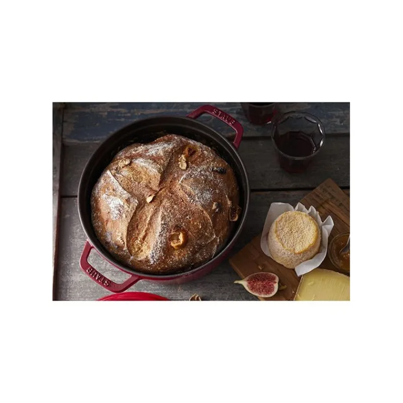 Cocottes Staub | Cocottes En Fonte Traditionnelle-STAUB Cocotte en fonte Emaillée Ronde ROUGE CERISE D24 3.79 L