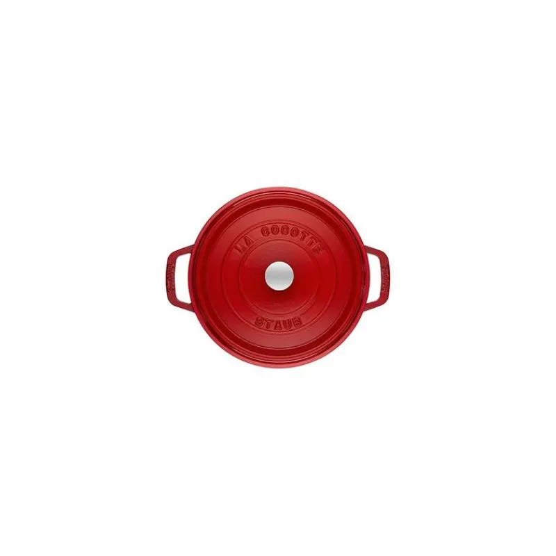 Cocottes Staub | Cocottes En Fonte Traditionnelle-STAUB Cocotte en fonte Emaillée Ronde ROUGE CERISE D26 5.25 L