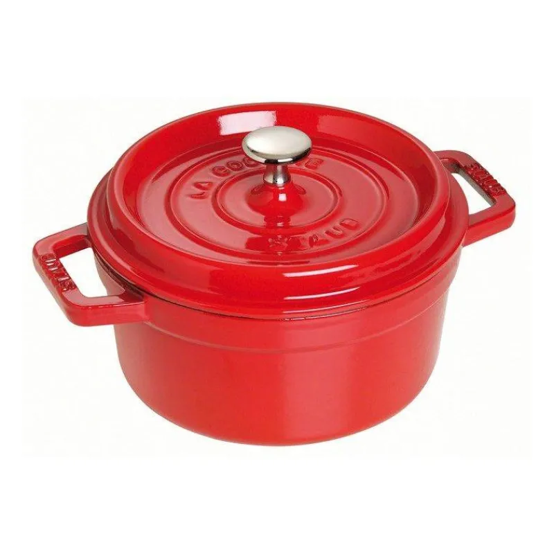 Cocottes Staub | Cocottes En Fonte Traditionnelle-STAUB Cocotte en fonte Emaillée Ronde ROUGE CERISE D22 2.6L