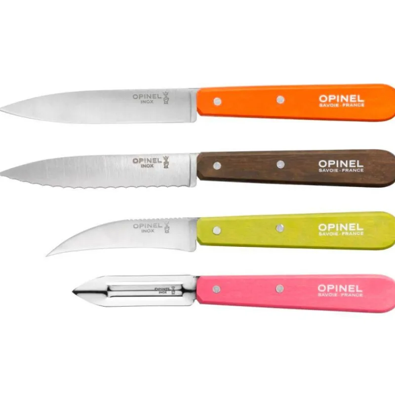 Economes Et Eplucheurs | Couteaux D'office-OPINEL Coffret Les Essentiels FIFTIES - office, universel, économe, bec oiseau -