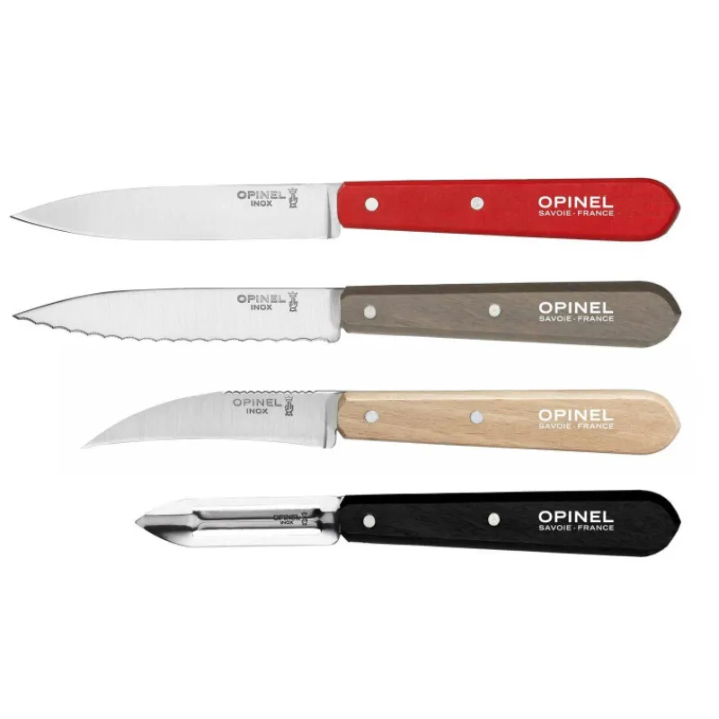Economes Et Eplucheurs | Couteaux D'office-OPINEL Coffret Les Essentiels LOFT - office, universel, économe, bec oiseau -