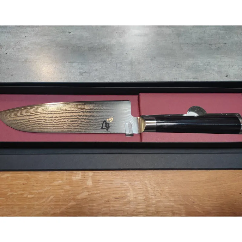 Planches À Découper En Bois | Coffrets Couteaux Cuisine-KAI Coffret SHUN Classic Couteau japonais SANTOKU 18 cm + Planche à découper Chêne