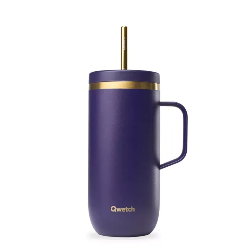 Tumblers Mugs Isotherme | Mugs-Qwetch COLD CUP isotherme double paroi en Inox 600 ml Violet obscur Edition de Noël