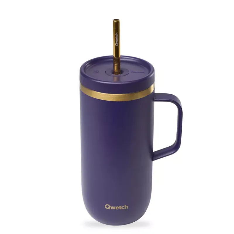 Tumblers Mugs Isotherme | Mugs-Qwetch COLD CUP isotherme double paroi en Inox 600 ml Violet obscur Edition de Noël
