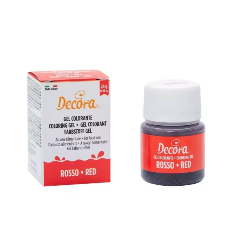 Colorants-Decora Colorant alimentaire Gel POT de 28 g  ROUGE