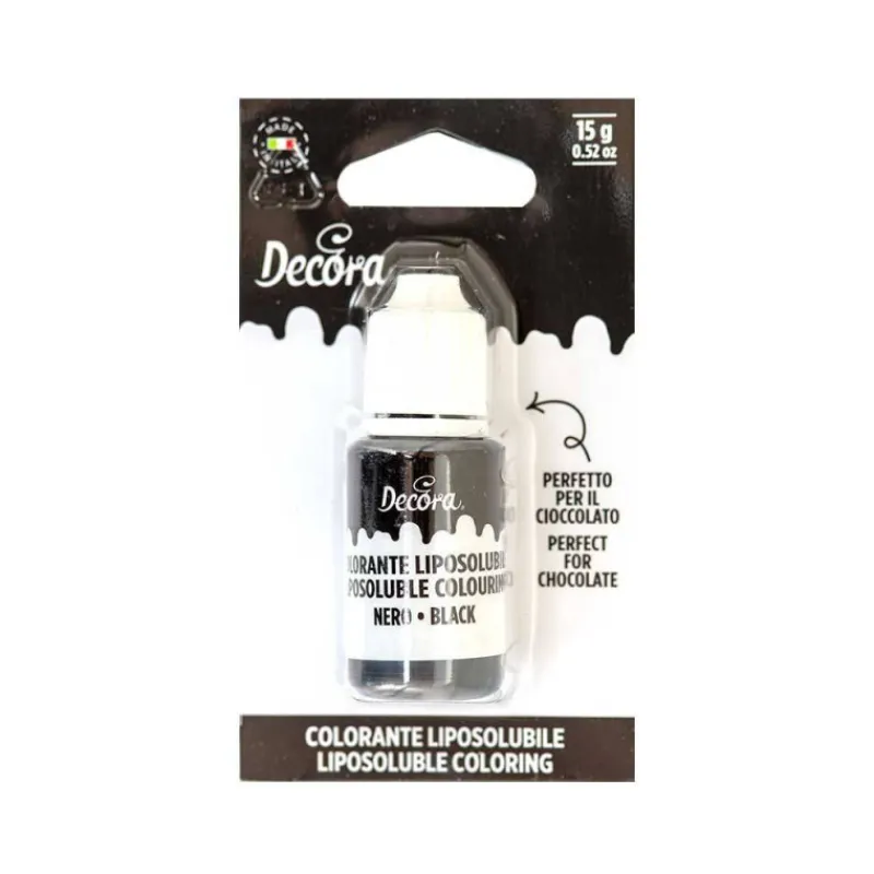 Colorants | Décors Alimentaires-Decora Colorant alimentaire liposoluble Flacon de 15g  Noir