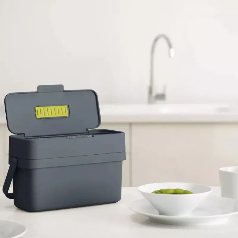 Poubelles De Tri Sélectif | Compost-Joseph Joseph COMPO Poubelle de cuisine Tri Sélectif modulable 4 L Gris Graphite