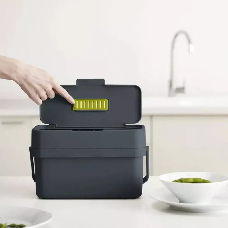 Poubelles De Tri Sélectif | Compost-Joseph Joseph COMPO Poubelle de cuisine Tri Sélectif modulable 4 L Gris Graphite