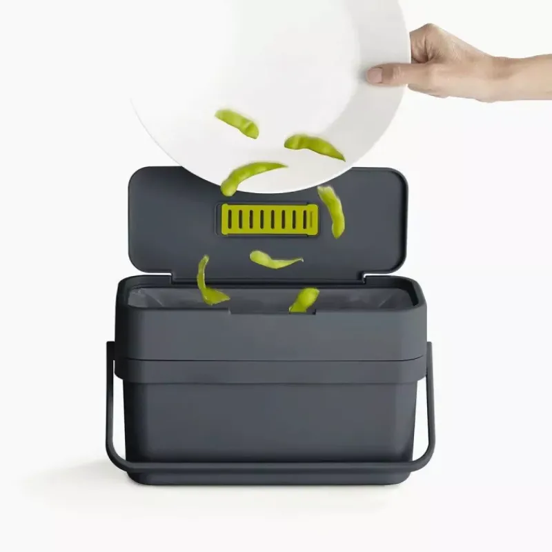 Poubelles De Tri Sélectif | Compost-Joseph Joseph COMPO Poubelle de cuisine Tri Sélectif modulable 4 L Gris Graphite