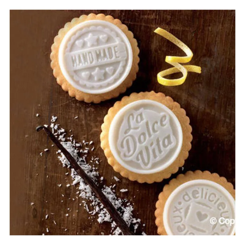 Moules Silikomart | Moules À Gâteaux Silicone-SilikoMart Cookie Choc  Moule à biscuits La Dolce Vita en silicone  SC