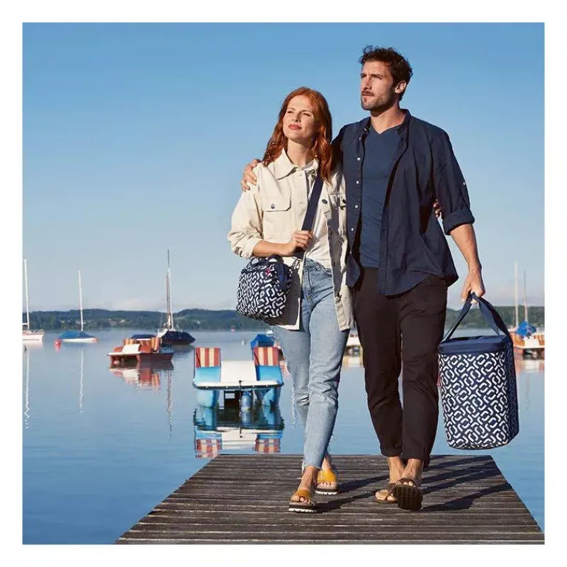 Sacs Isothermes | Chariots Et Paniers Isothermes-reisenthel COOLERBAG XL Sac de courses isotherme Glaçière Signature Navy
