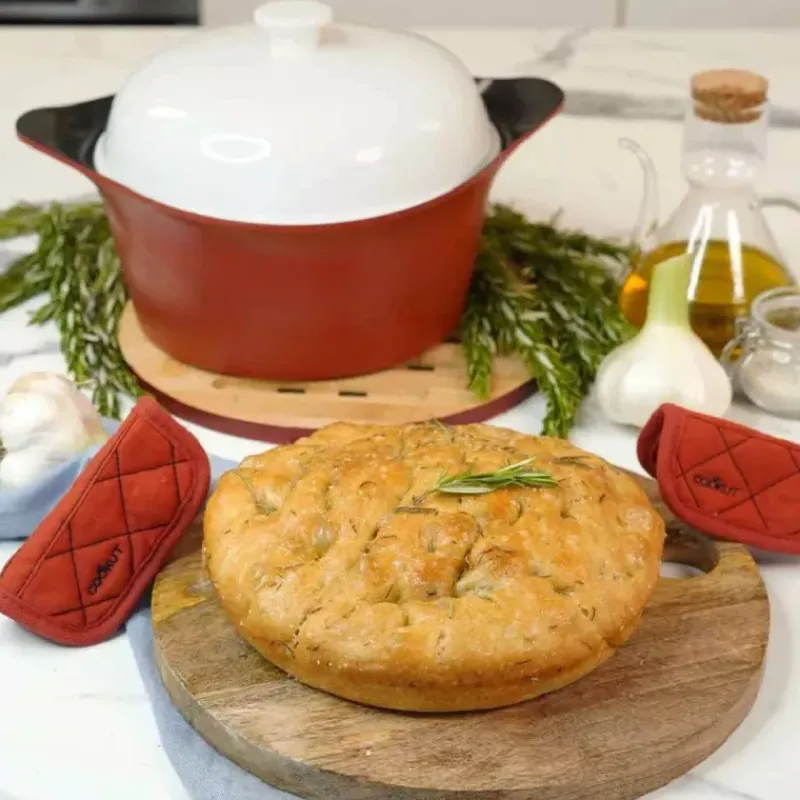 L'incroyable Cocotte Cookut | Cocottes En Fonte Aluminium-COOKUT Couvercle Dôme à Pain en céramique pour L´incroyable Cocotte 24 cm