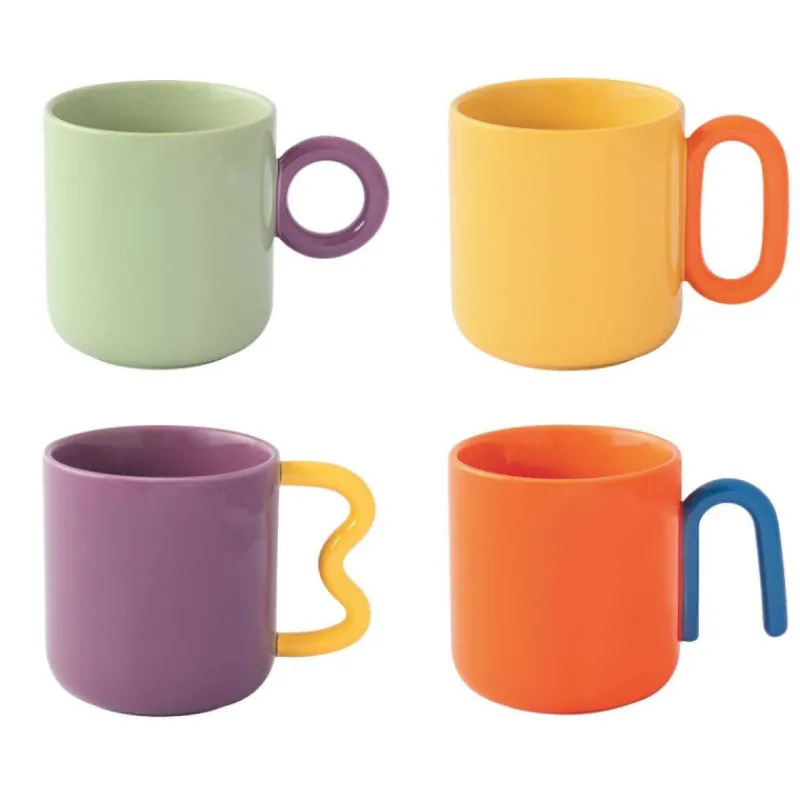 Mugs-Easy Life CREATIVE coffret 4 mugs 35cl en porcelaine