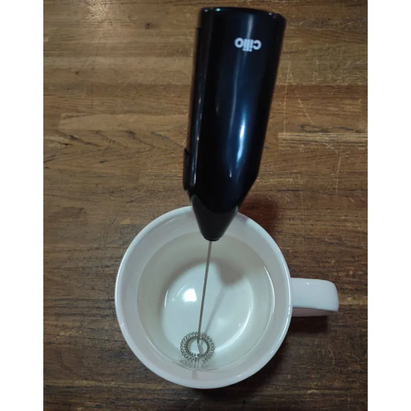 Chocolatière-cilio CREMOSO Mousseur à lait électrique Aerolatte Mini fouet émulsionneur Noir