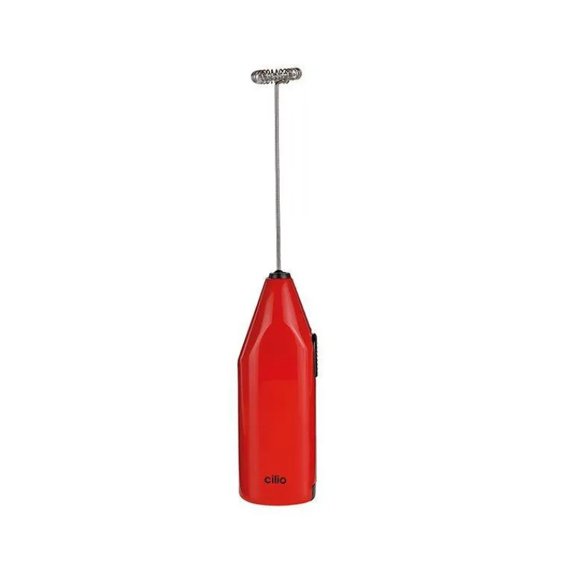 Chocolatière-cilio CREMOSO Mousseur à lait électrique Aerolatte Mini fouet émulsionneur Rouge
