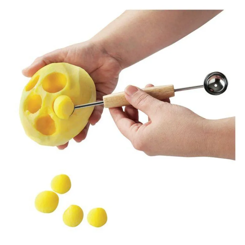 Préparer Les Fruits Et Légumes-La Casserolerie Cuillère Parisienne Double Bois Inox