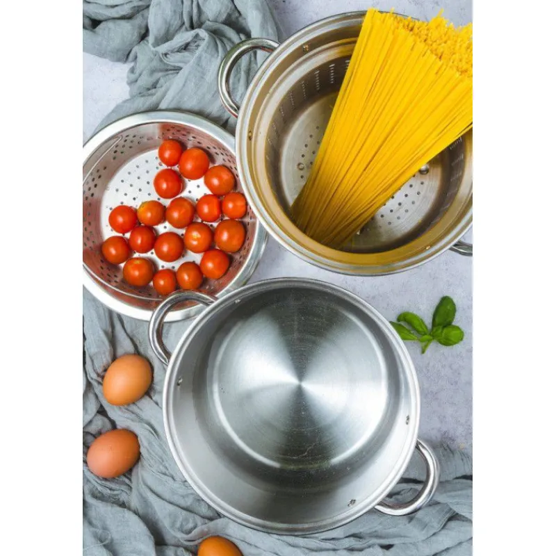 Cuit Pâtes | Marmites Et Traiteurs-Kitchen Craft Cuiseur Multifonctions Vapeur Pâtes Marmite Inox avec Couvercle verre D20 4L