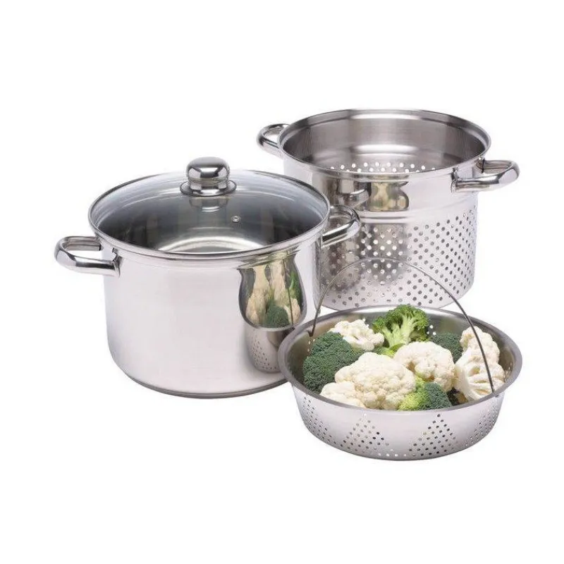 Cuit Pâtes | Marmites Et Traiteurs-Kitchen Craft Cuiseur Multifonctions Vapeur Pâtes Marmite Inox 26cm 7,5 L + Couvercle SC